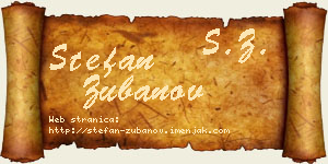 Stefan Zubanov vizit kartica